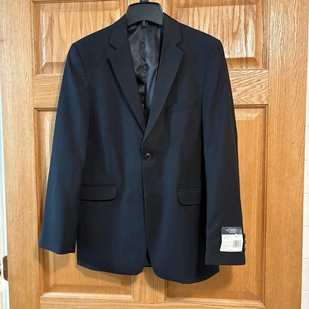 Chaps Black Sport Coat Blazer Boy’s Size 18 Suit Jacket - NWT